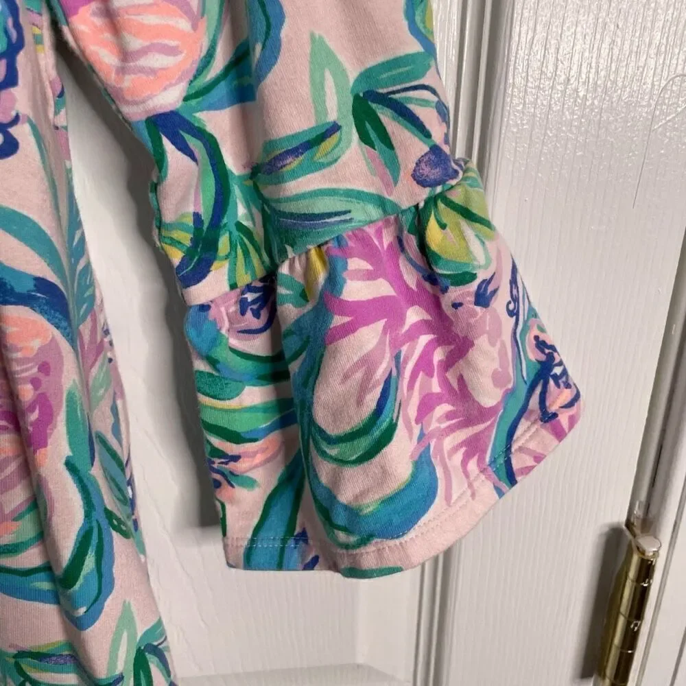 Lilly Pulitzer Girls Sutton Cover Up XL Amethyst Mermaid in the Shade Beach